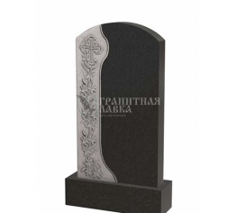 Памятник из гранита с цветами 0019ПФ, рис. 1